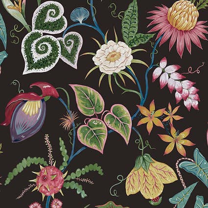 Vida Wallpaper in Obsidian-Black for wholesale by Wear the Walls