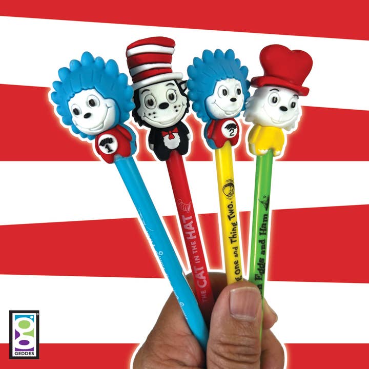 Geddes – Engroshandel Pen – Dr Seuss 3d Character Pen 12/skærm10