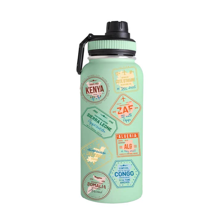 Garrafa de Água Visa Stamp Verde Menta por atacado de Varsity54