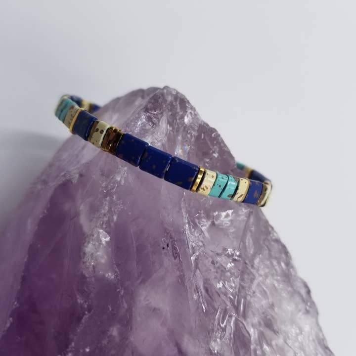Handgjorda Tile Beaded Armband - Boho för wholesale av magnolia jewelry