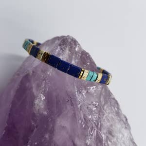 Small Crystal Enamel Tile Beads, Colorblock Bracelets, Enamel Beads  Bracelets