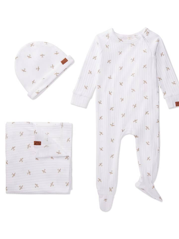 Rib Airplane 3 stk fodsæt for engroshandel hos MiniMoi by MeMoi