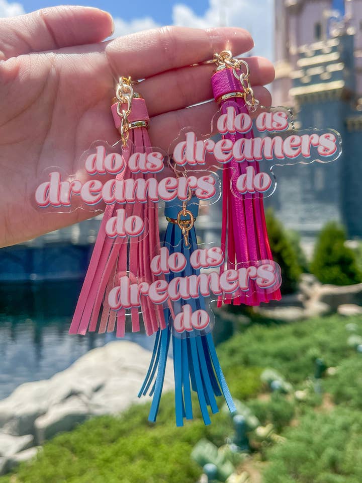Do As Dreamers Do Keyring Acrylic Keychain for wholesale by The Bold Designer