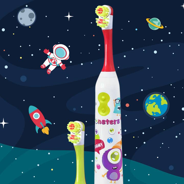 Martian red Electric Toothbrush with 2 3+ Rotating Brushes for wholesale on Faire1