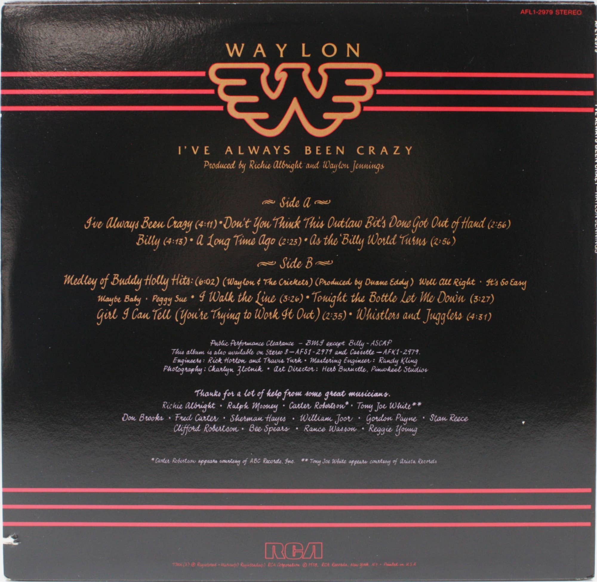 Square Deal Recordings & Supplies - Wholesale Music CD/Vinyl - Vinyl - Sealed 12" LP - Jennings, Waylon - ... Been Crazy1