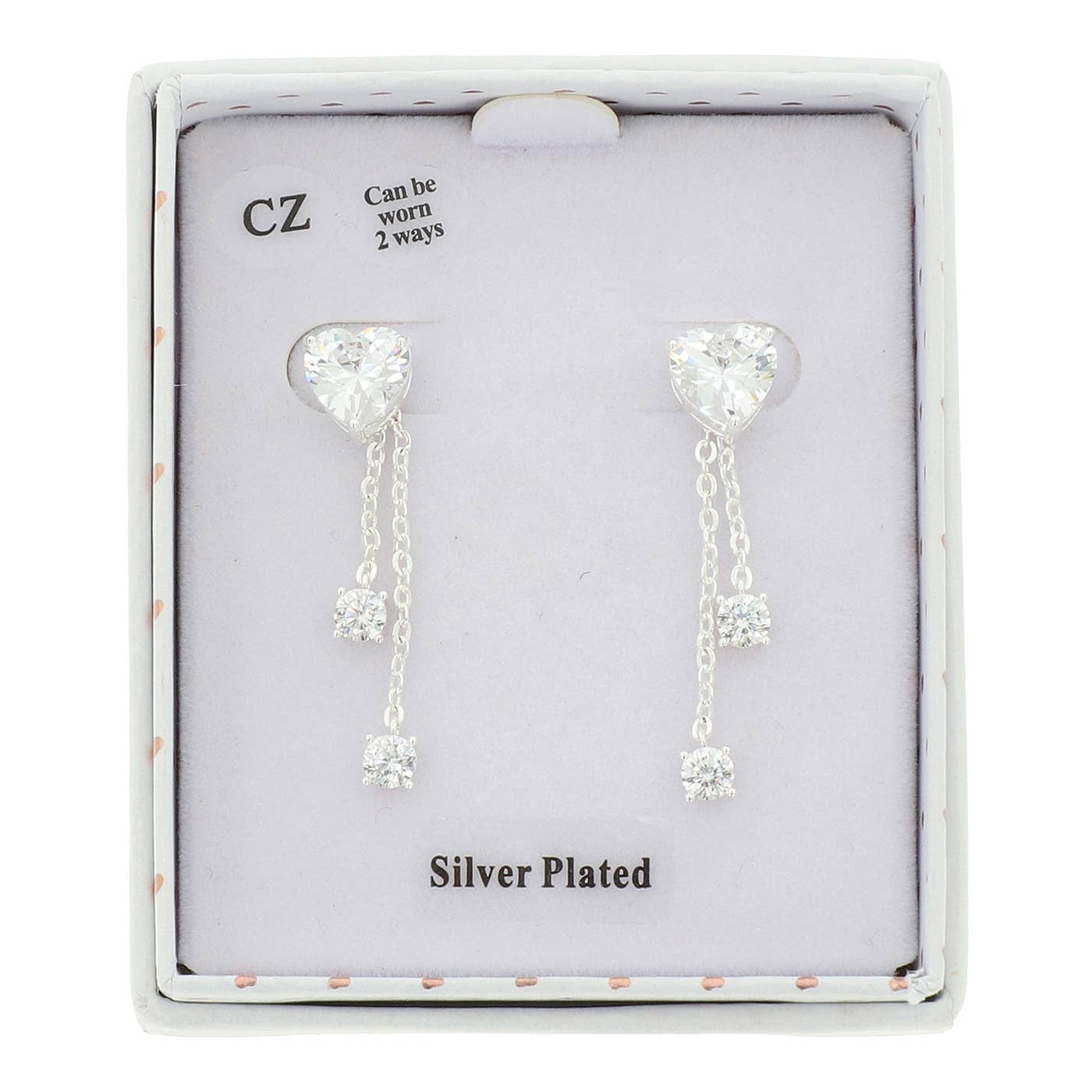 Joe Davies – wholesale Hängande örhängen – Te Amo Silverpläterade Glittrande Droppörhängen1