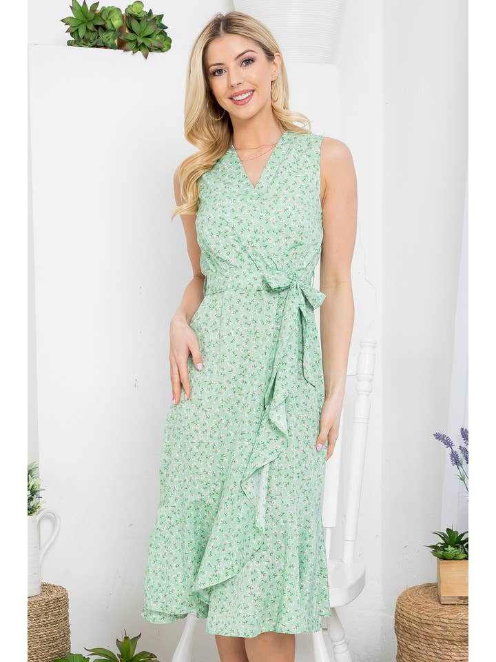 LA Soul - Wholesale Dress - Women's - Floral Print Boho Faux Print dress1