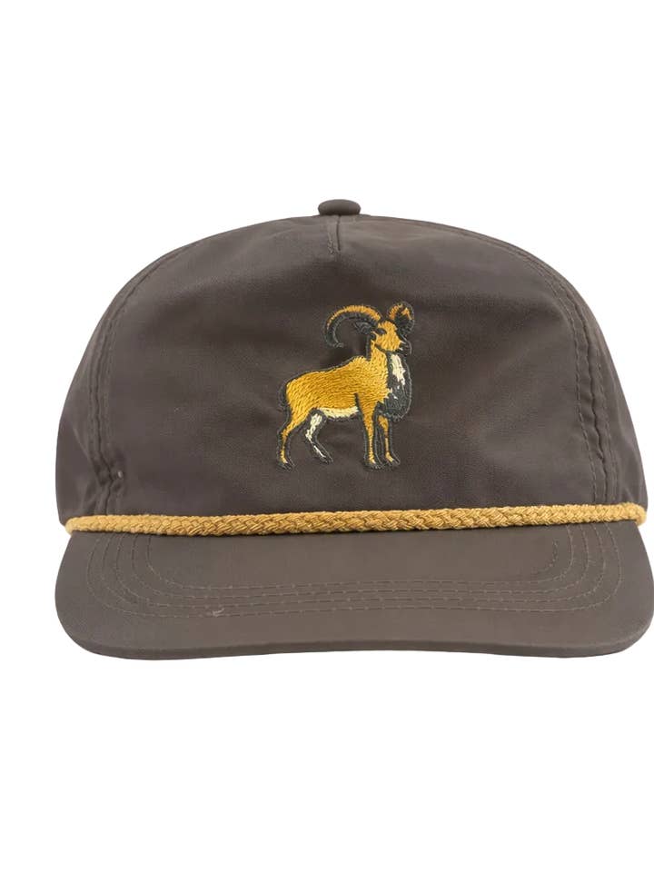 Aoudad (Barbary Sheep) Rope Cap, Charcoal for wholesale by Lischka Brothers