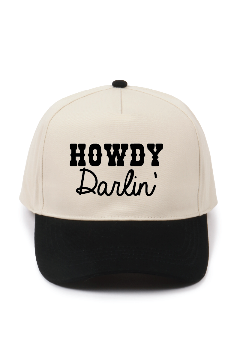 David And Young - Wholesale Baseball Cap - Women's - WESTERN HOWDY DARLIN embroidery in Two Tone Baseball Cap0