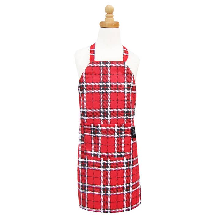 Red Plaid Child Apron for wholesale by Two Lumps of Sugar