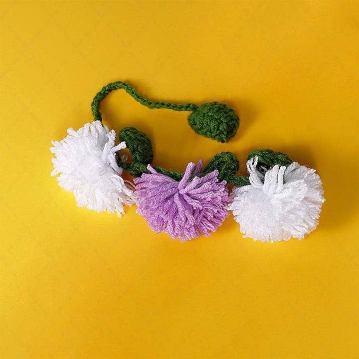 TOMOPOD LLC - Wholesale Car Decorative Charm - Women's - Crochet Dandelion Car Mirror Hanging Charm, Women Car Decor