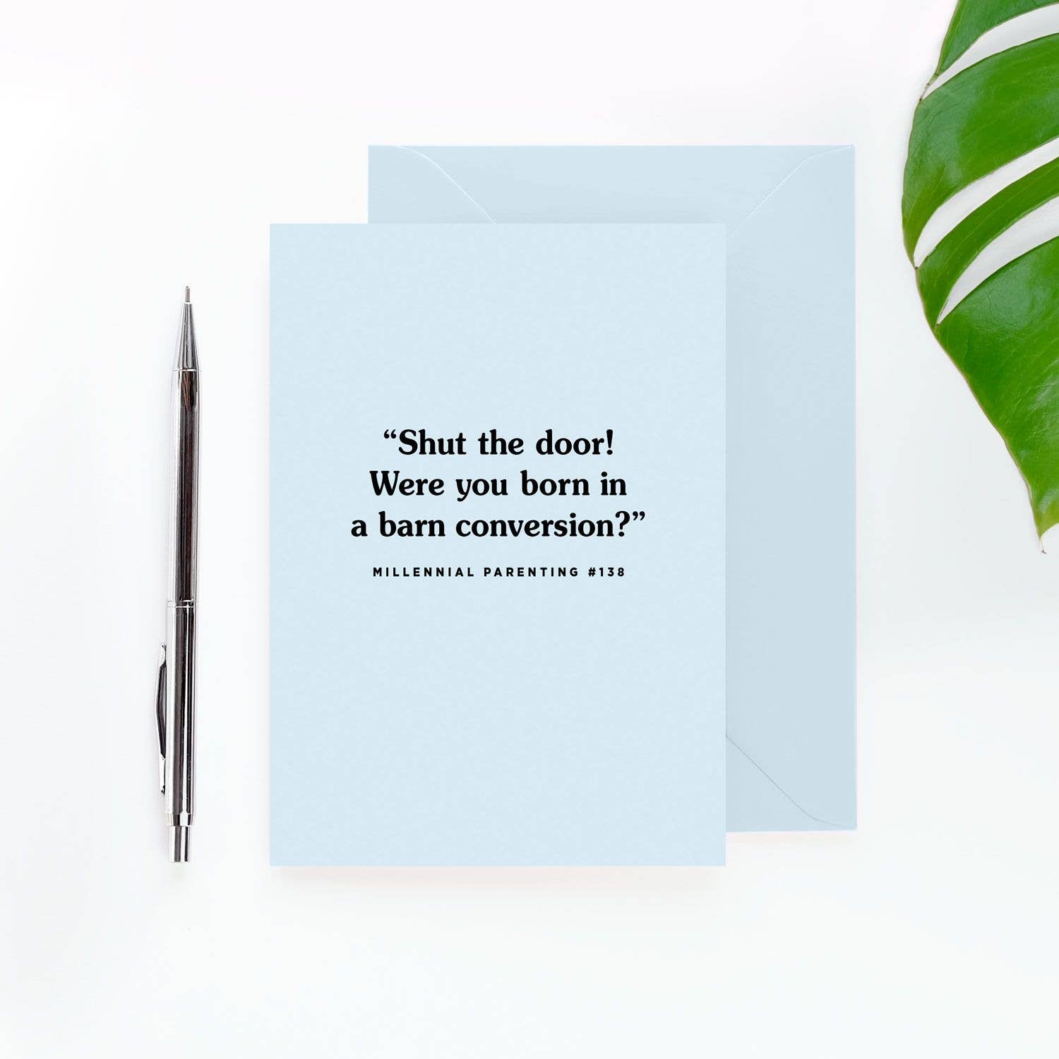 Paper Plane – wholesale Everyday greeting card – Were You Born In A Barn Conversion - Funny Parent Card
