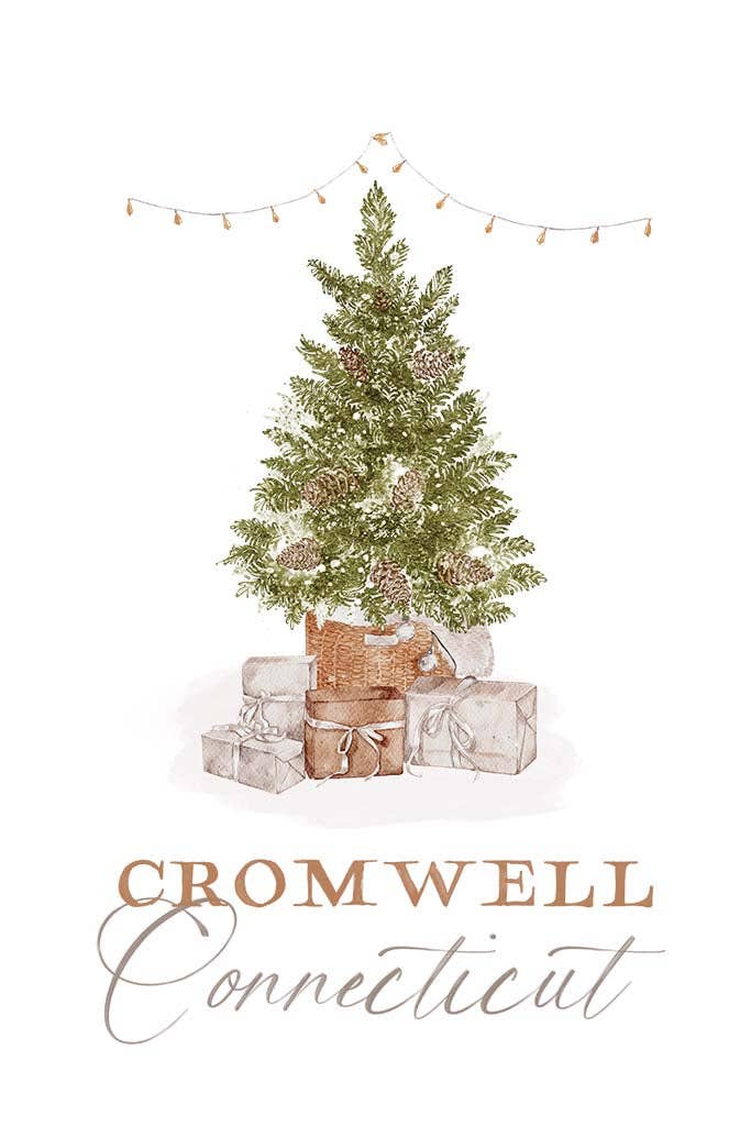 White Cotton Tea Towel White-Cottage Tree Cromwell Connecticut for wholesale on Faire5