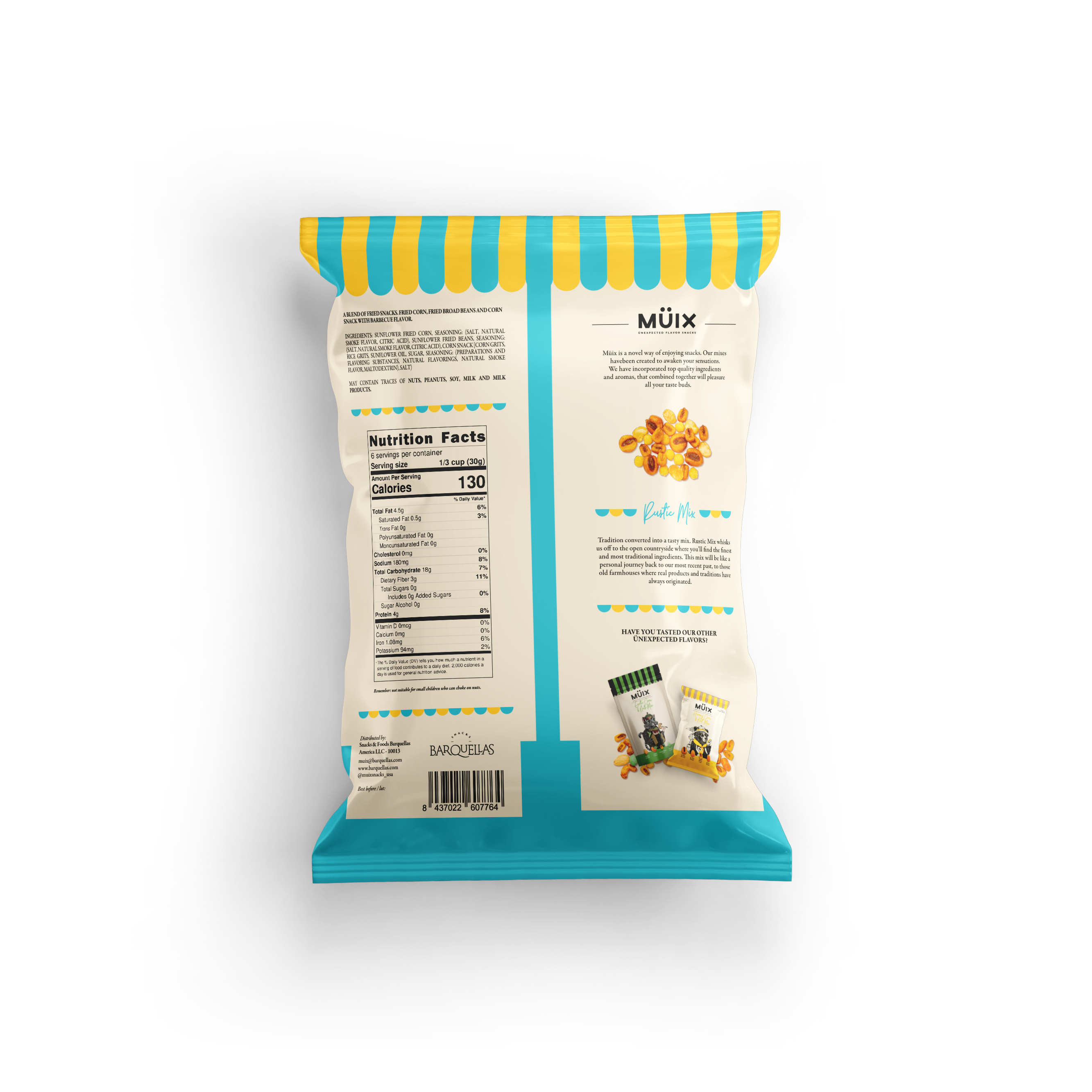 Müix Snacks - Wholesale Nuts - Rustic Corn & Nuts Mix 6.3oz1