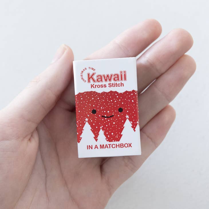 Wholesale Kawaii Christmas Pudding Cross Stitch Kit In A Matchbox for your  store