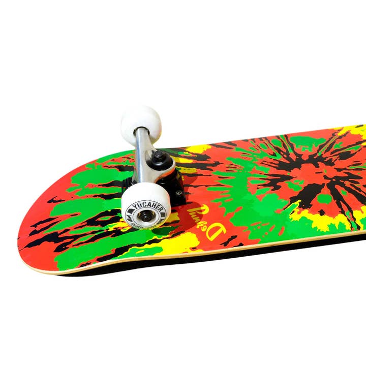 Yocaher Skateboards – Großhandel Skateboard – Graphic Komplett Skateboard 7.75" - Tiedye Rasta3