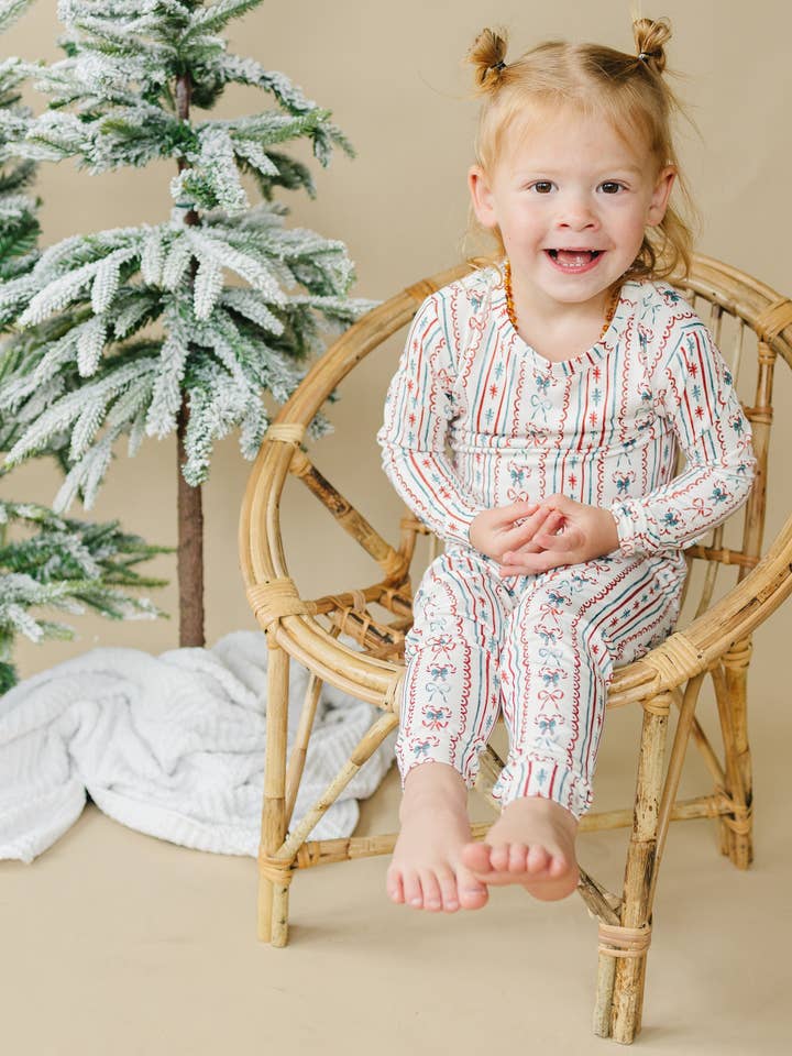Little Joy Co. - Wholesale Sleepwear Set - Kids - Candy Cane Lane Bamboo Christmas Pajamas - 2pc Set8