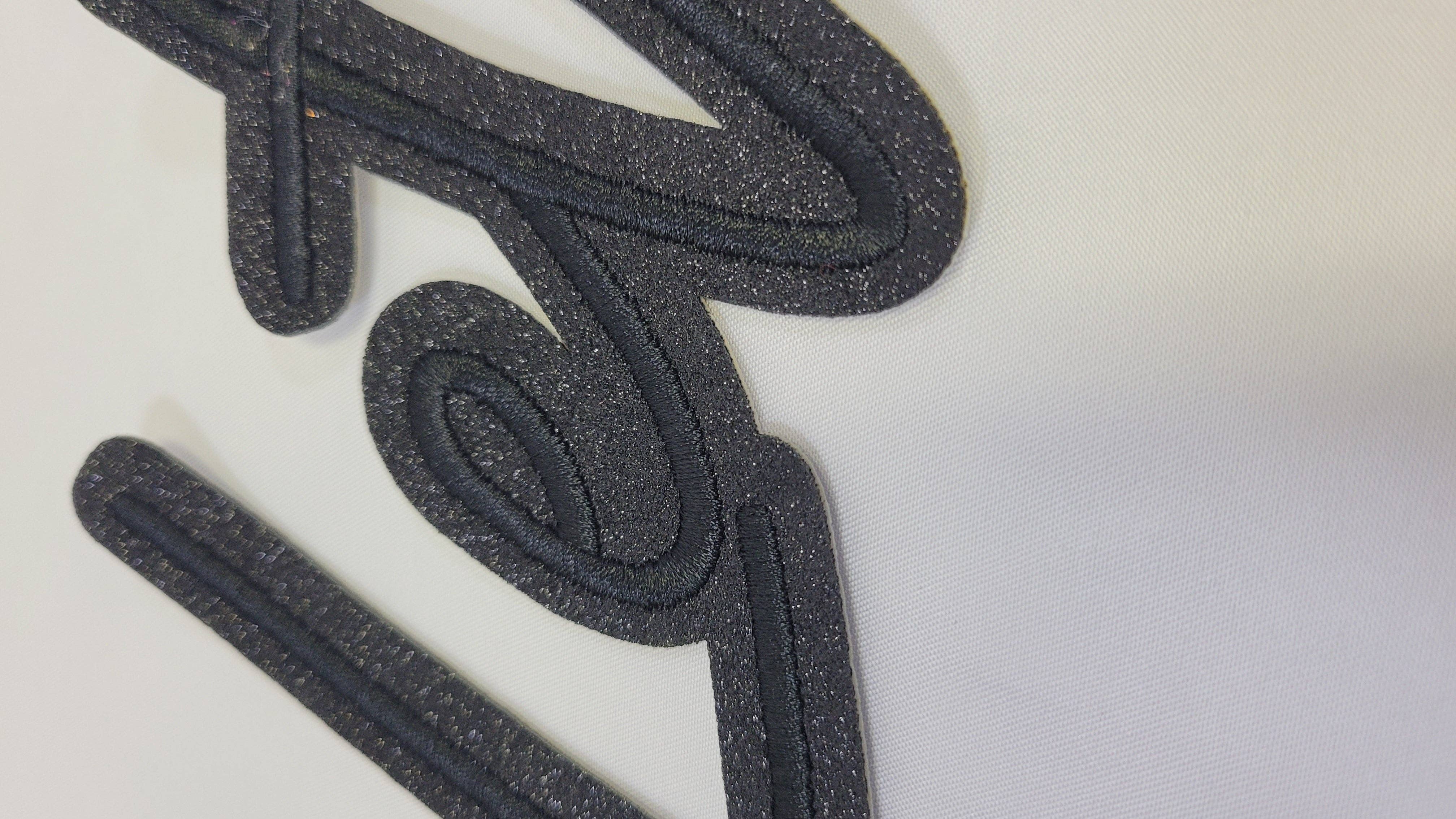 Texas Transfers - Wholesale Patch - Black Glitter Let Them Iron-On Patch2