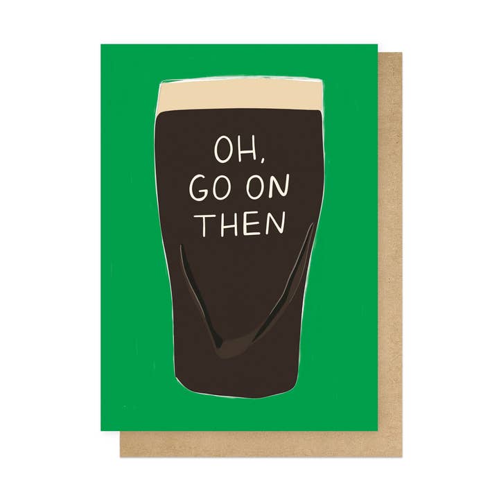 Oh, Go On Then Greetings Card for wholesale by East End Prints - Greetings Cards & Postcards