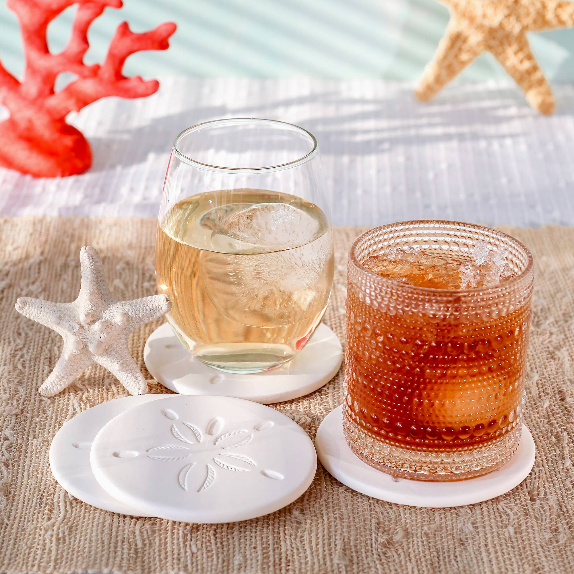 Kate Aspen - Wholesale Coasters - By the Shore Sand Dollar Drink Coaster Set of 46