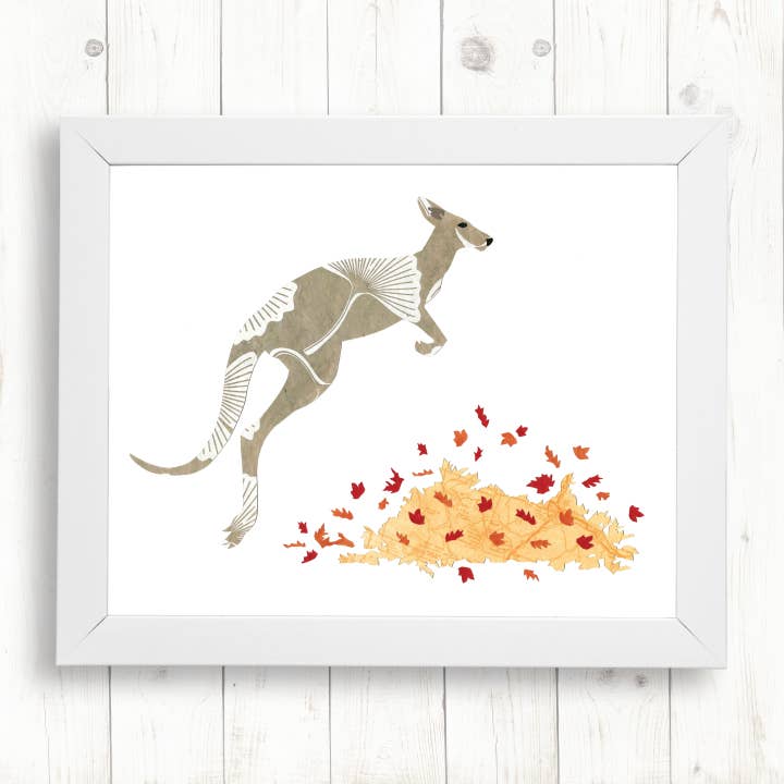 Känguru-Kunstdruck für den Großhandel von Whimsy Spot
