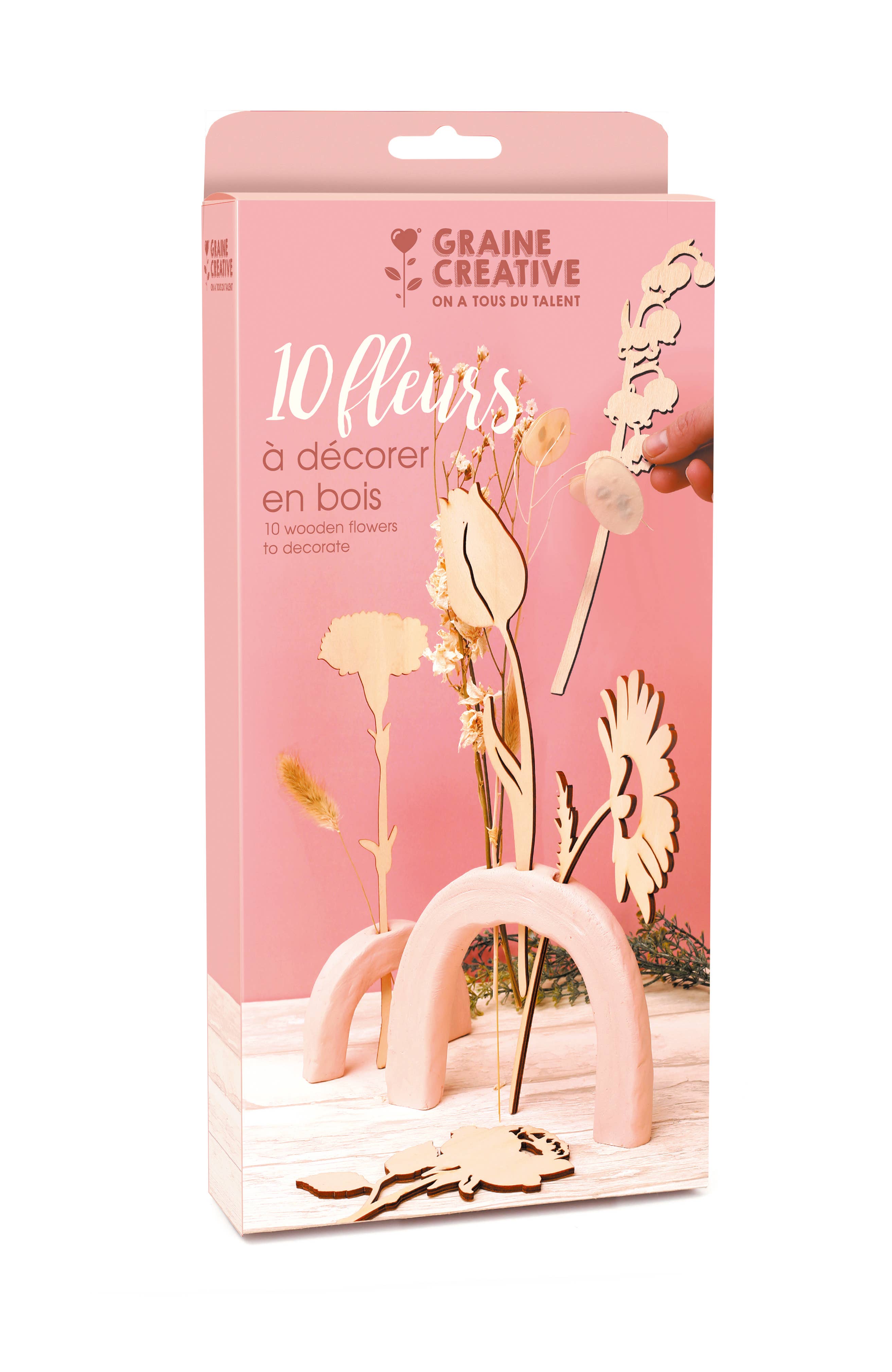 Graine Créative - Wholesale DIY Craft Kit - PLYWOOD WOOD FLOWERS11