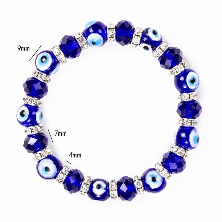 Ole - Wholesale Beaded Bracelet - Evil Eye Bead Stretch Bracelet