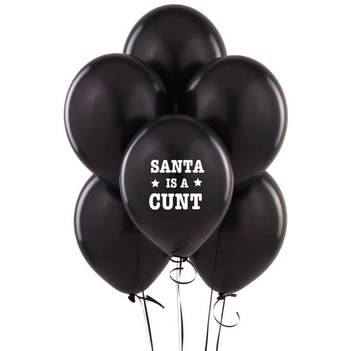 Santa er en kusse balloner (pakke med 5) for engroshandel hos Filthy Sentiments