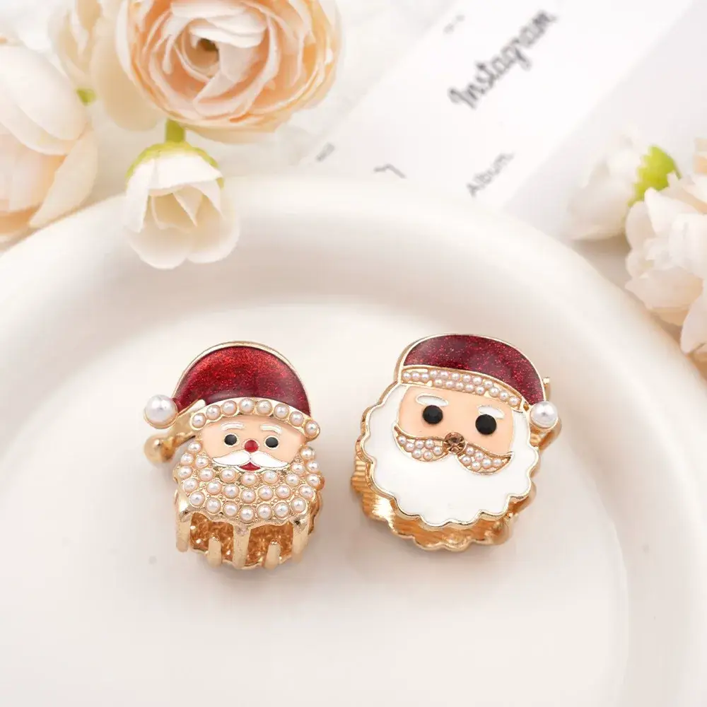 Otterware - Wholesale Hair Clip - Women's - Dainty Rhinestone Christmas Mini Hair Clips - Festive Fun18