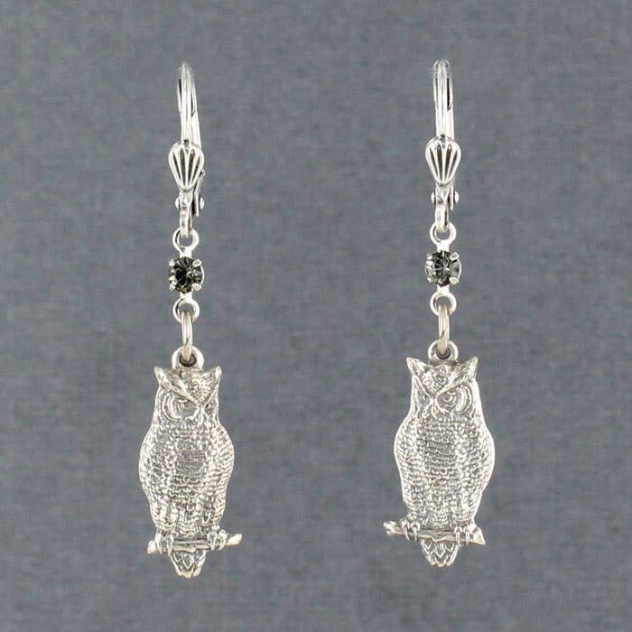 Sadie Green's Jewelry - Wholesale Dangle Earrings - Owl Earrings 1491-STM-SP2
