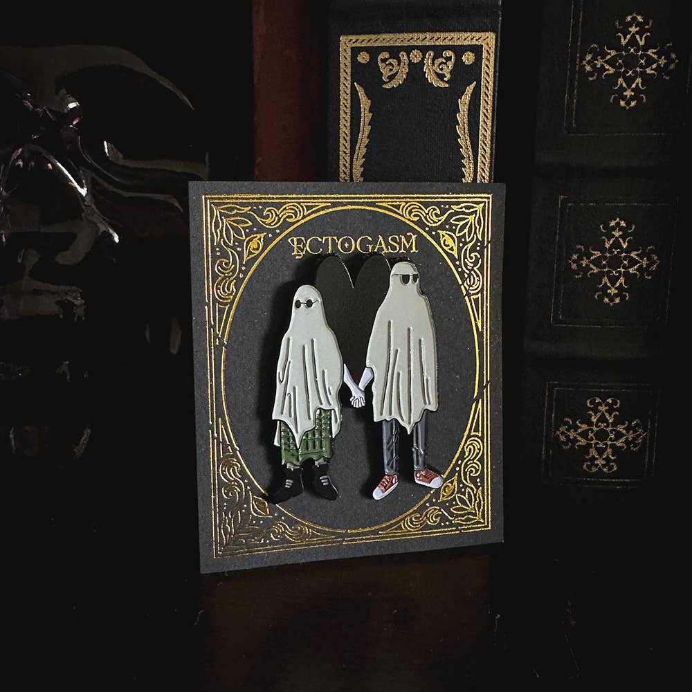 Ectogasm - Venta al por mayor Botón/prendedor - Alfiler esmaltado Emo Ghost Couple, regalo romántico para Halloween3