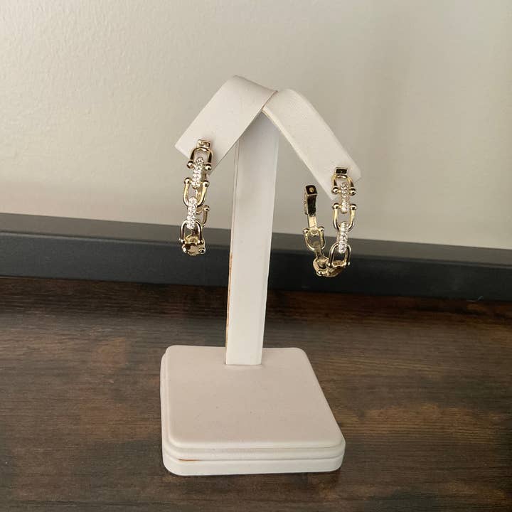 Fancy Crystal Link Statement Earrings for wholesale by My Best Kept Jewelry