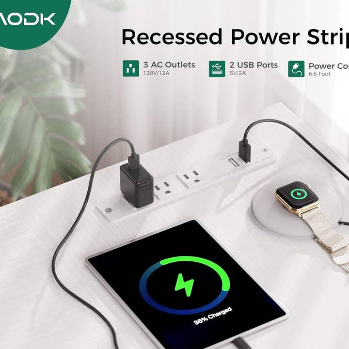 White 53In LShaped Computer Desk With Power Outlets Home Office for wholesale on Faire5