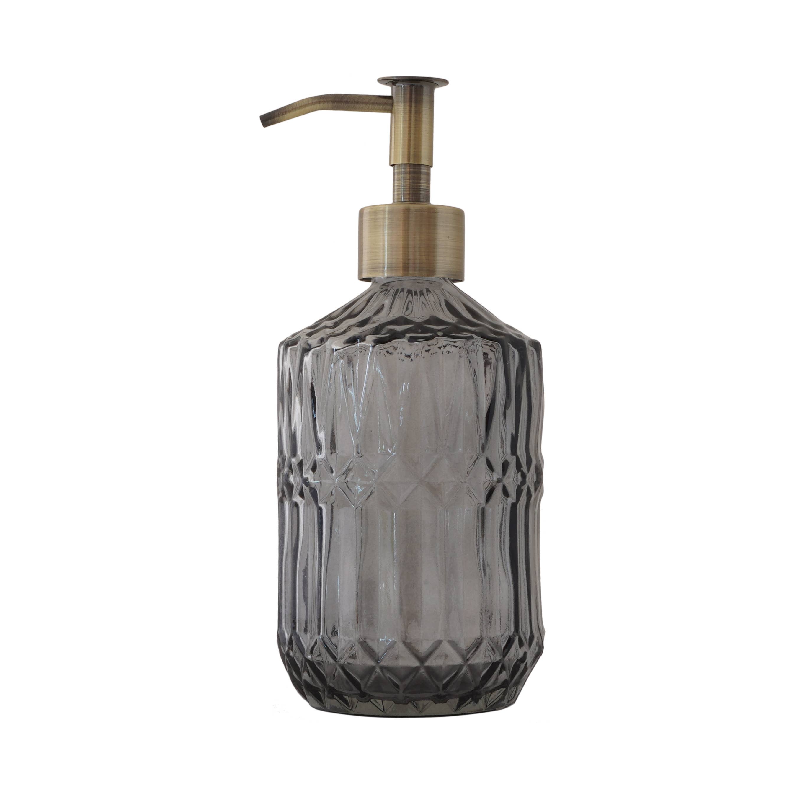 Sanwacraft – Dispensador de sabonete por atacado – Dosador de Sabonete Líquido de Vidro com Padrão Cristalino e Bomba Slim7