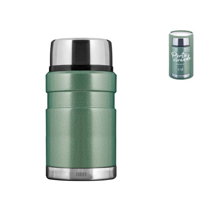 Stainless Steel Food Carrier 18/10 Green 0.7 Lt for wholesale by H&H