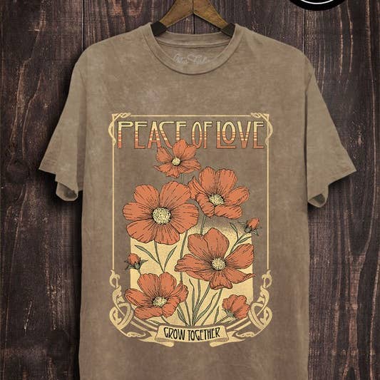 Peace Of Love Graphic Top and other Purchase Wholesale peace silk fabric. Free Returns & Net 60 Terms on Faire trending on Faire.