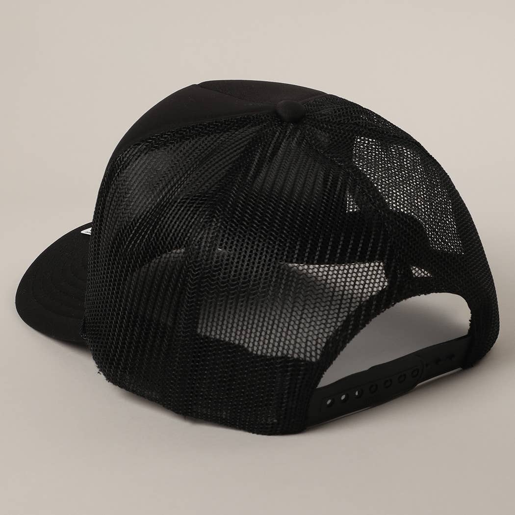 Fashion City – wholesale Trucker hat – Unisex – Salty Text Printed Mesh Back Foam Trucker Hat3