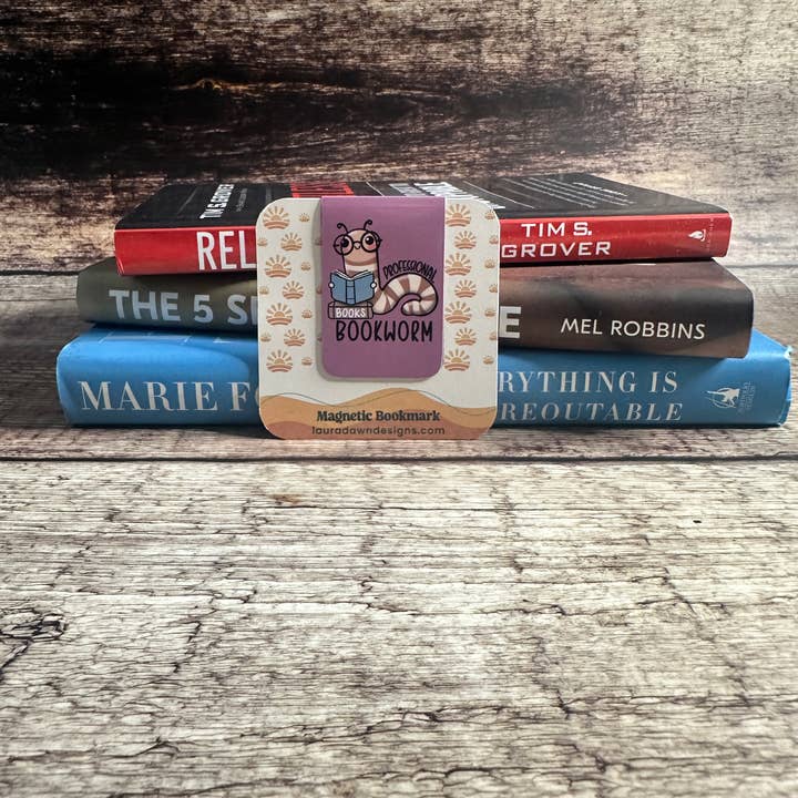 Professional Bookworm - Magnetic Bookmark for wholesale by Laura Dawn Designs