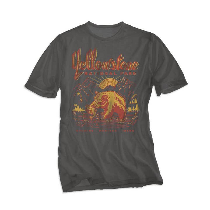 Black Yellowstone National Park Unisex T-Shirt for wholesale on Faire0
