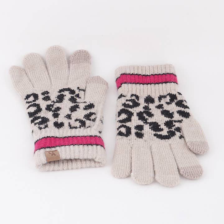 3AM BY H&D ACCESSORIES - Wholesale Gloves - Women's - Leopard Print Gloves