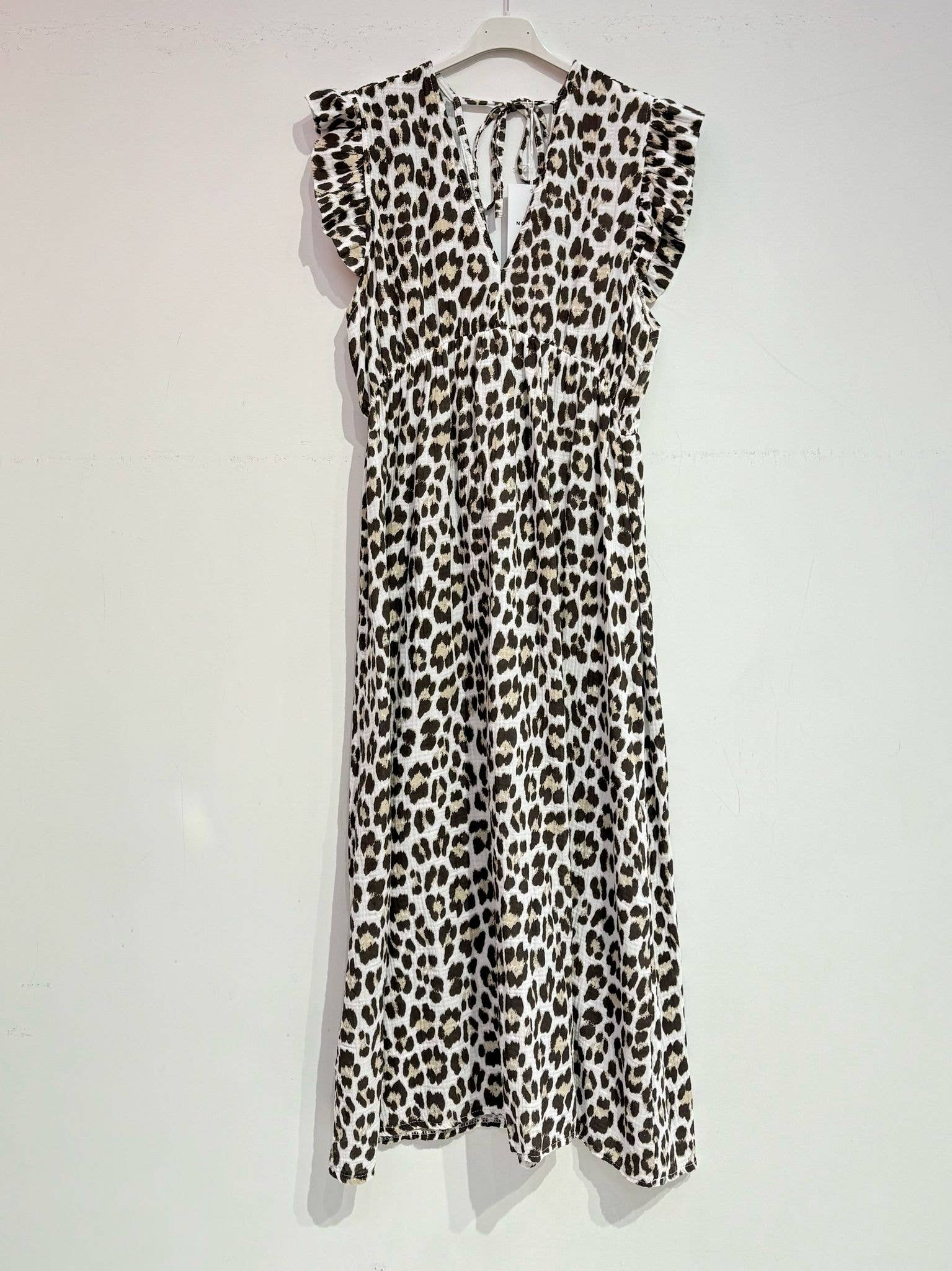 NOELINE - Vente Robe – femme - Robe longue en gaze de coton 2558-GROS LEOPARD2