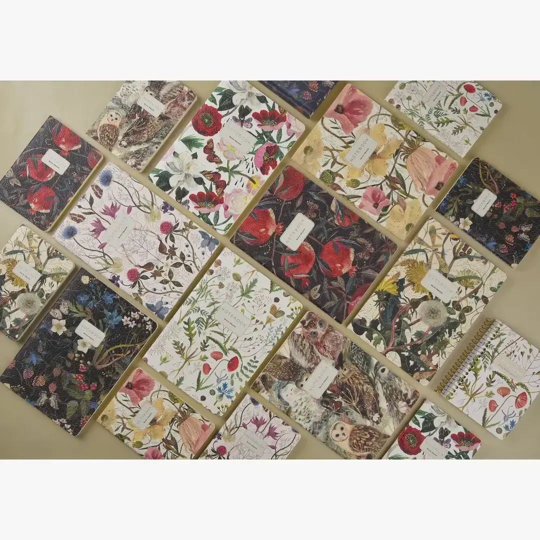 BV by Bruno Visconti - Vente Cahiers - Coffret Cadeau 3 Pièces Verts et Fleurs 2 Carnets + Stylo Monaco1