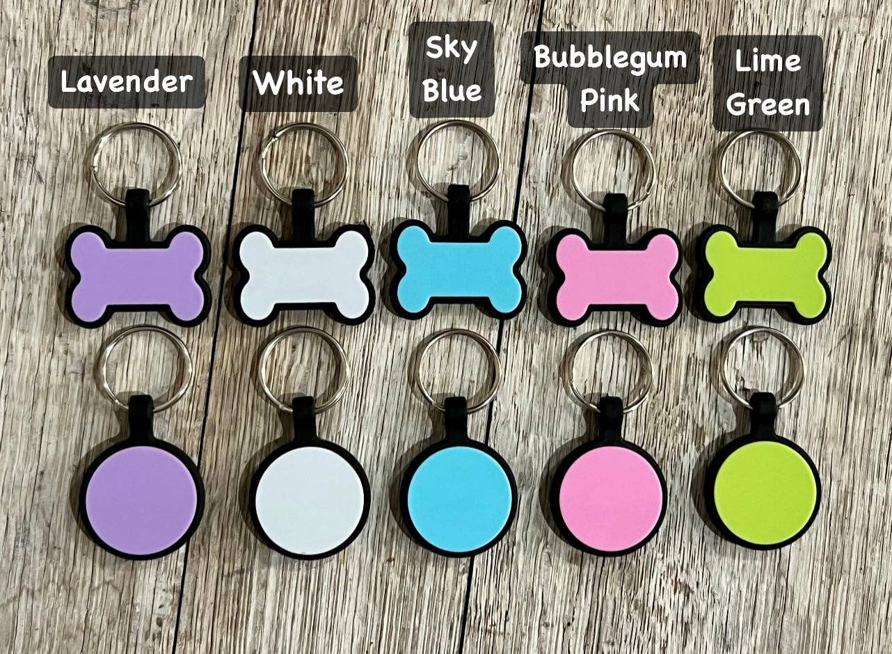 KW Custom Creations - Wholesale Pet Identification Tag - Cat/Dog - Dual Sided Silicone ID Tag3