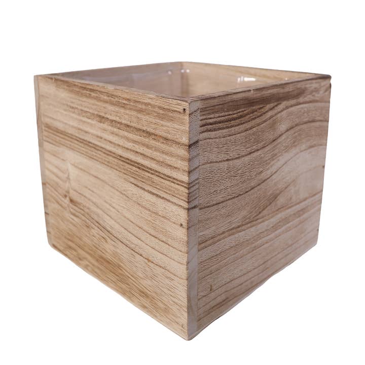 SWS BASKETS AND HOME DECOR - Wholesale Planter Box - Wood Planter Boxes with Liner Floral Accessories 5.75x5.75"1