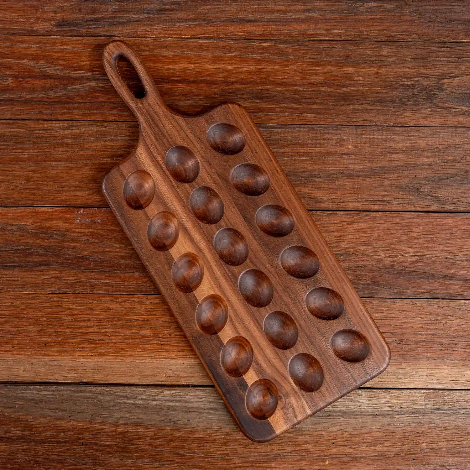 Laurel Mercantile - Wholesale Egg Cup/Holder - Walnut Deviled Egg Tray | 18 egg1