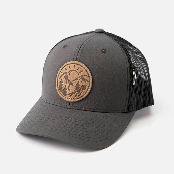 Range Leather Co. - Wholesale Trucker Hat - Unisex - Vintage Sunrise Hat | Leather Patch Trucker Hat6
