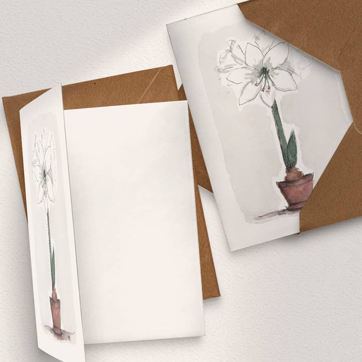 Amaryllis, wit voor wholesale door Sari's ArtWork