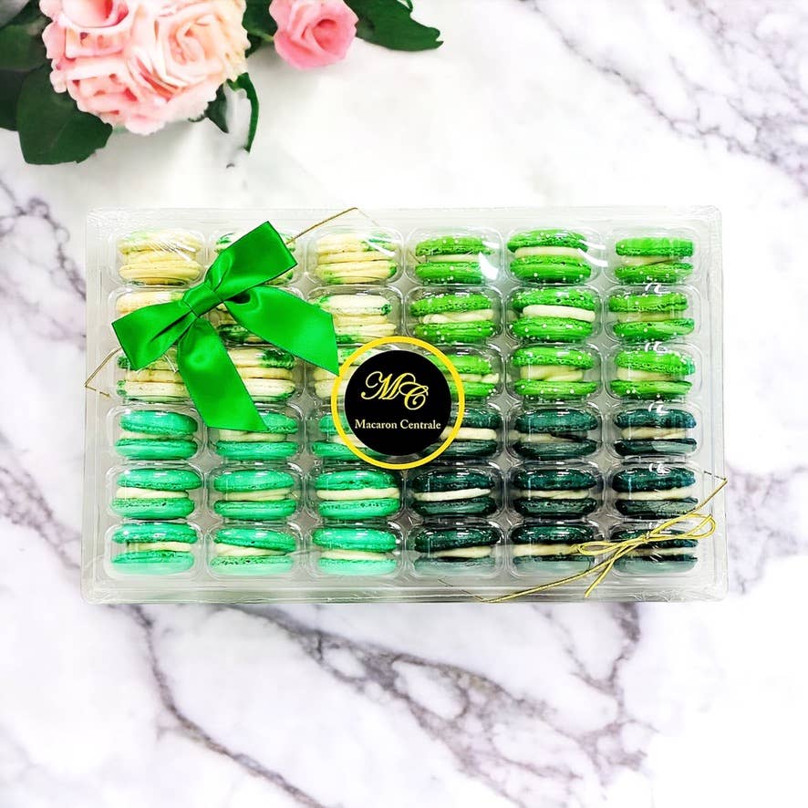 macaron centrale - Wholesale Cookie - Green Vibe: A Flavorful Quartet of French Macarons