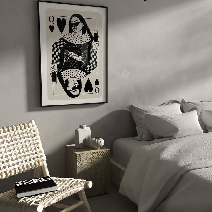 D'LUXE PRINTS - Wholesale Gallery Wall Set - King and Queen Of Hearts Prints Set6