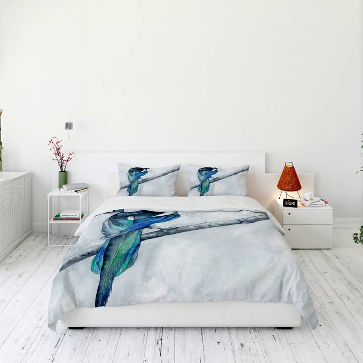Magpie Duvet Cover or Comforter for wholesale by Brazen Design Studio